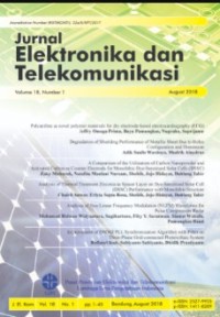 Image of Jurnal Elektronika dan Telekomunikasi (JET) Vol. 18 No. 1, 2018