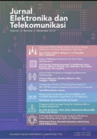 Jurnal Elektronika dan Telekomunikasi (JET) Vol. 19 No. 2, 2019